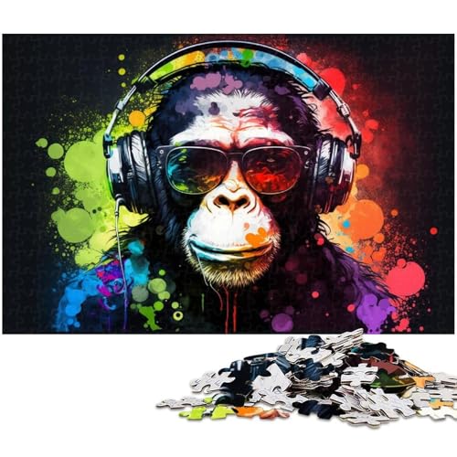 1000-teiliges Puzzle für Erwachsene, AFFE, Lernspiel, Herausforderung, Spielzeug, Wichtelgeschenke, Größe 50 x 75 cm 1000-teiliges Puzzle für Erwachsene, AFFE, Lernspiel, Herausforderung, Spielzeug, Wichtelgeschenke, Größe 50 x 75 cm von LLONGKT