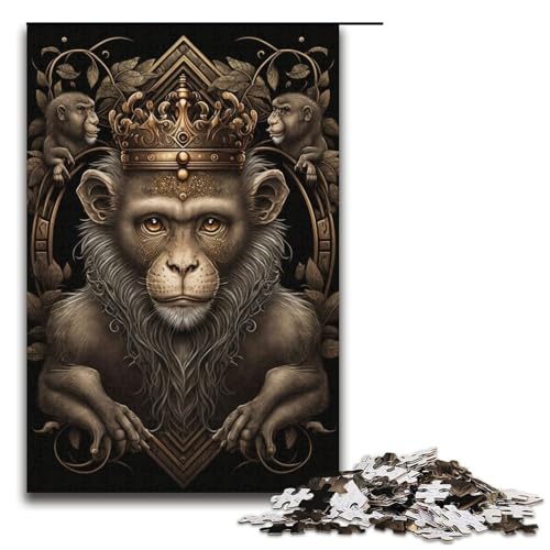 1000-teiliges Puzzle für Erwachsene, Affen-Puzzle für Lernspiele, Herausforderungsspielzeug, Lernspiel für Geburtstag, Weihnachten, Größe 38 x 26 cm 1000-teiliges Puzzle für Erwachsene, Affen-Puzzle für Lernspiele, Herausforderungsspielzeug, Lernspiel für Geburtstag, Weihnachten, Größe 38 x 26 cm von LLONGKT
