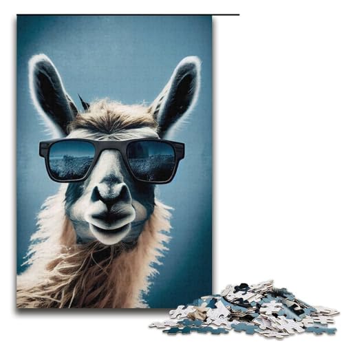 1000-teiliges Puzzle für Erwachsene, Alpaka-Tierspiel, Spielzeug, Herausforderung für die Gehirnintelligenz, süchtig machendes Spielzeug, Größe 38 x 26 cm 1000-teiliges Puzzle für Erwachsene, Alpaka-Tierspiel, Spielzeug, Herausforderung für die Gehirnintelligenz, süchtig machendes Spielzeug, Größe 38 x 26 cm von LLONGKT