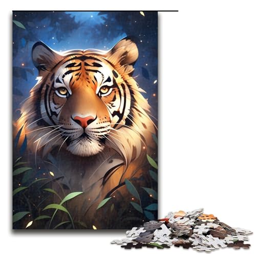 1000-teiliges Puzzle für Erwachsene, Anime-Traumtiger, Puzzle für Teenager, Holzpuzzle, dekomprimierendes intellektuelles Lernspielzeug, Größe 50 x 75 cm von LLONGKT