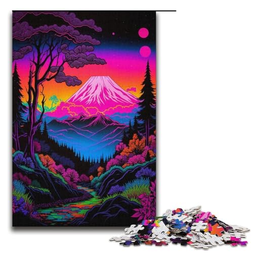 1000-teiliges Puzzle für Erwachsene, Aquarell-Berge, Puzzle, Lernspielzeug, Stressabbau, schwierige Herausforderung, Größe 38 x 26 cm 1000-teiliges Puzzle für Erwachsene, Aquarell-Berge, Puzzle, Lernspielzeug, Stressabbau, schwierige Herausforderung, Größe 38 x 26 cm von LLONGKT