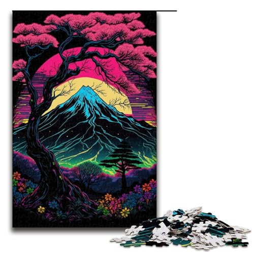 1000-teiliges Puzzle für Erwachsene, Aquarell-Berge, Puzzle für Erwachsene, Holzpuzzle, anspruchsvolles Spiel, Größe 50 x 75 cm 1000-teiliges Puzzle für Erwachsene, Aquarell-Berge, Puzzle für Erwachsene, Holzpuzzle, anspruchsvolles Spiel, Größe 50 x 75 cm von LLONGKT