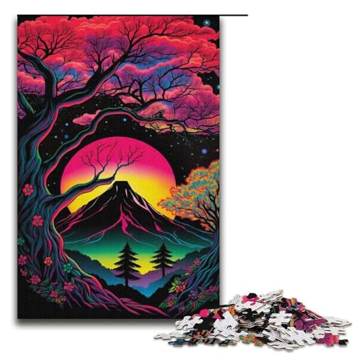 1000-teiliges Puzzle für Erwachsene, Aquarell-Berge-Puzzle – anspruchsvolles Spiel, ganze Familie, Größe 38 x 26 cm 1000-teiliges Puzzle für Erwachsene, Aquarell-Berge-Puzzle – anspruchsvolles Spiel, ganze Familie, Größe 38 x 26 cm von LLONGKT