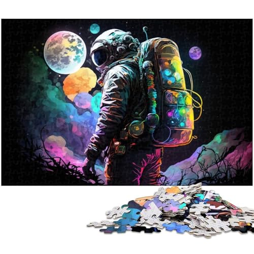 1000-teiliges Puzzle für Erwachsene, Astronauten-Puzzle, Lernspiel, Herausforderung, Spielzeug, Wichtelgeschenke, Größe 50 x 75 cm von LLONGKT