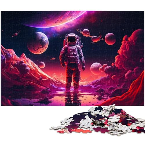 1000-teiliges Puzzle für Erwachsene, Astronauten-Puzzle für Lernspiele, Herausforderungsspielzeug, EIN Kunstwerk, Größe 50 x 75 cm von LLONGKT