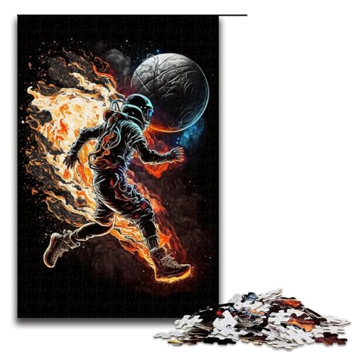 1000-teiliges Puzzle für Erwachsene, Astronauten Spielen Basketball, Puzzle für Lernspiel, Herausforderungsspielzeug, Lernspiel für Geburtstag, Weihnachten, Größe 50 x 75 cm 1000-teiliges Puzzle für Erwachsene, Astronauten Spielen Basketball, Puzzle für Lernspiel, Herausforderungsspielzeug, Lernspiel für Geburtstag, Weihnachten, Größe 50 x 75 cm von LLONGKT