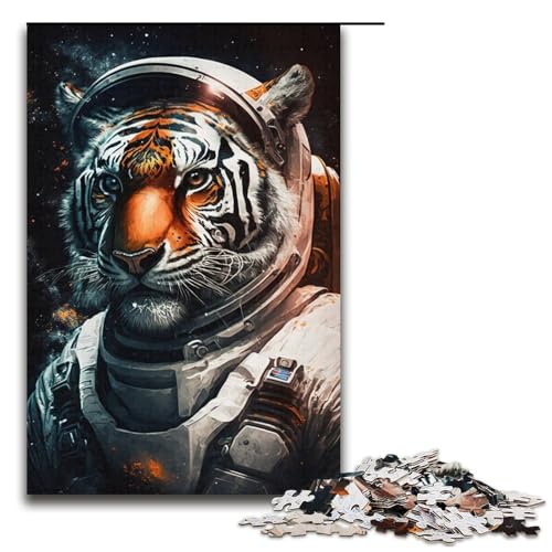 1000-teiliges Puzzle für Erwachsene, Astronauten-Tiger-Puzzle, Lernspiel, Herausforderungsspielzeug, Lernspiel für Geburtstag, Weihnachten, Größe 38 x 26 cm 1000-teiliges Puzzle für Erwachsene, Astronauten-Tiger-Puzzle, Lernspiel, Herausforderungsspielzeug, Lernspiel für Geburtstag, Weihnachten, Größe 38 x 26 cm von LLONGKT