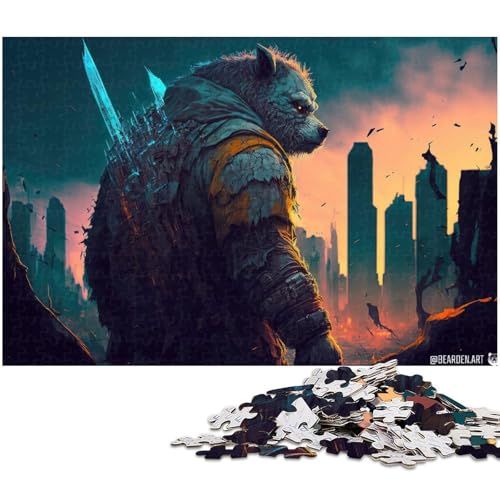1000-teiliges Puzzle für Erwachsene, Bärenkrieger, Lernspiel, Herausforderung, Spielzeug, Wichtelgeschenke, Größe 50 x 75 cm 1000-teiliges Puzzle für Erwachsene, Bärenkrieger, Lernspiel, Herausforderung, Spielzeug, Wichtelgeschenke, Größe 50 x 75 cm von LLONGKT