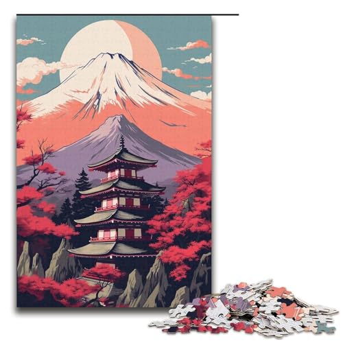 1000-teiliges Puzzle für Erwachsene, Berg Fuji, Japan, Lernpuzzle, Familienspiel, Geschenk zum Geburtstag, Größe 38 x 26 cm 1000-teiliges Puzzle für Erwachsene, Berg Fuji, Japan, Lernpuzzle, Familienspiel, Geschenk zum Geburtstag, Größe 38 x 26 cm von LLONGKT