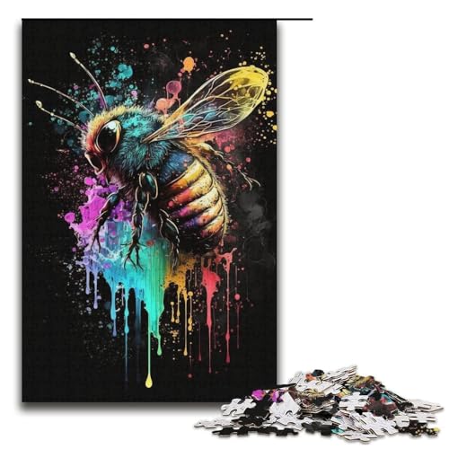 1000-teiliges Puzzle für Erwachsene, Bienen-Malpuzzle, Lernspielzeug, Stressabbau, schwierige Herausforderung, Größe 38 x 26 cm 1000-teiliges Puzzle für Erwachsene, Bienen-Malpuzzle, Lernspielzeug, Stressabbau, schwierige Herausforderung, Größe 38 x 26 cm von LLONGKT