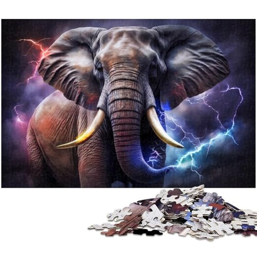 1000-teiliges Puzzle für Erwachsene, Blitzelefant, Lernspiel, herausforderndes Spielzeug, ganze Familie, Größe 38 x 26 cm 1000-teiliges Puzzle für Erwachsene, Blitzelefant, Lernspiel, herausforderndes Spielzeug, ganze Familie, Größe 38 x 26 cm von LLONGKT