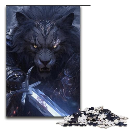 1000-teiliges Puzzle für Erwachsene, Blitzlöwe, tolles Teenager ab 14 Jahren, Größe 38 x 26 cm von LLONGKT