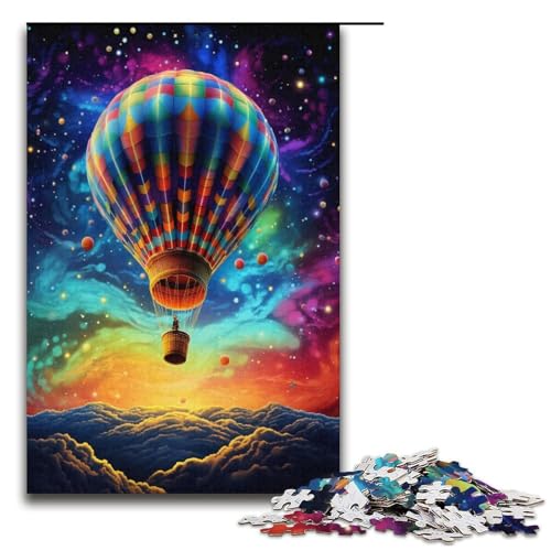 1000-teiliges Puzzle für Erwachsene, Bunte Heißluftballons, Puzzle, Quizspiel, Geburtstagsgeschenk, Geschenke, Wandkunst (Größe 38 x 26 cm) von LLONGKT