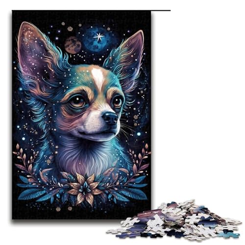 1000-teiliges Puzzle für Erwachsene, Chihuahua, Stressabbau, für Teenager ab 14 Jahren, Größe 50 x 75 cm 1000-teiliges Puzzle für Erwachsene, Chihuahua, Stressabbau, für Teenager ab 14 Jahren, Größe 50 x 75 cm von LLONGKT