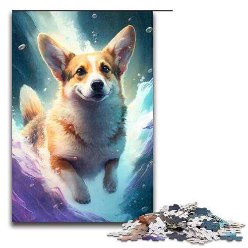 1000-teiliges Puzzle für Erwachsene, Corgi-Hund, Malen, Spaß bei Heimaktivitäten, Geburtstagsgeschenk, Reisegeschenk, Größe 50 x 75 cm 1000-teiliges Puzzle für Erwachsene, Corgi-Hund, Malen, Spaß bei Heimaktivitäten, Geburtstagsgeschenk, Reisegeschenk, Größe 50 x 75 cm von LLONGKT