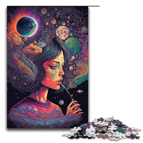 1000-teiliges Puzzle für Erwachsene, Cosmic High, Lernspiel, Herausforderungsspielzeug, trainieren Sie Ihr Gehirn und Ihre Hände, Größe 38 x 26 cm von LLONGKT