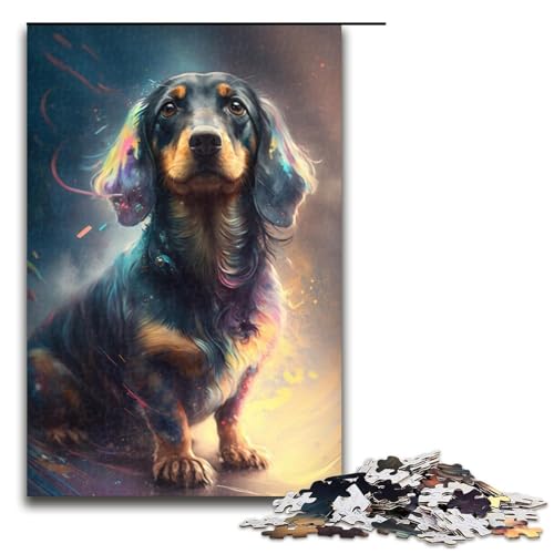 1000-teiliges Puzzle für Erwachsene, Dackel-Puzzle, Lernspiele, Wichtelgeschenke für Teenager ab 14 Jahren (Größe 50 x 75 cm) von LLONGKT