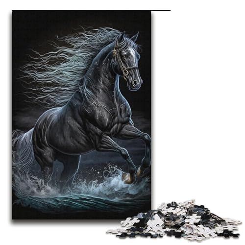 1000-teiliges Puzzle für Erwachsene, Dark Horse Puzzle, Lernspielzeug, Stressabbau, schwierige Herausforderung, Größe 38 x 26 cm 1000-teiliges Puzzle für Erwachsene, Dark Horse Puzzle, Lernspielzeug, Stressabbau, schwierige Herausforderung, Größe 38 x 26 cm von LLONGKT