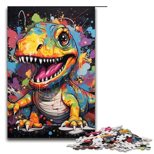 1000-teiliges Puzzle für Erwachsene, Dinosaurier-Graffiti-Mal-Quizspiel, Stressabbau, schwierige Herausforderung, Größe 50 x 75 cm 1000-teiliges Puzzle für Erwachsene, Dinosaurier-Graffiti-Mal-Quizspiel, Stressabbau, schwierige Herausforderung, Größe 50 x 75 cm von LLONGKT