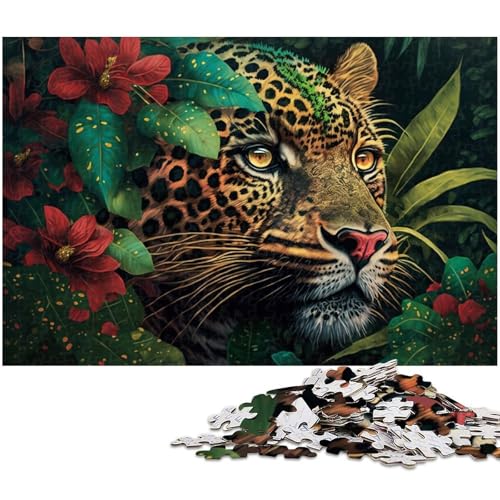 1000-teiliges Puzzle für Erwachsene, Dschungel-Leopard, Lernspiel, Herausforderung, Spielzeug, Wichtelgeschenke, Größe 50 x 75 cm 1000-teiliges Puzzle für Erwachsene, Dschungel-Leopard, Lernspiel, Herausforderung, Spielzeug, Wichtelgeschenke, Größe 50 x 75 cm von LLONGKT