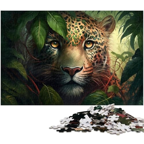 1000-teiliges Puzzle für Erwachsene, Dschungel-Leopard, dekomprimierendes, intellektuelles Lernspielzeug, einzigartiges Herausforderungsspiel, Größe 50 x 75 cm 1000-teiliges Puzzle für Erwachsene, Dschungel-Leopard, dekomprimierendes, intellektuelles Lernspielzeug, einzigartiges Herausforderungsspiel, Größe 50 x 75 cm von LLONGKT