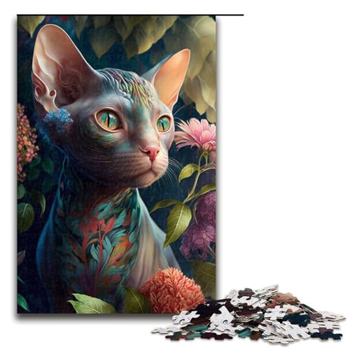 1000-teiliges Puzzle für Erwachsene, Dschungelhyäne, Familienaktivitäts-Puzzle, jedes Teil ist einzigartig – anspruchsvolles Familienspaßspiel, Größe 50 x 75 cm von LLONGKT