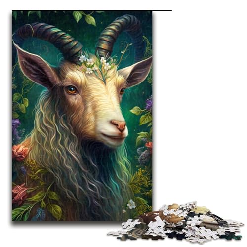 1000-teiliges Puzzle für Erwachsene, Dschungelziege, Puzzle für Erwachsene, Holzpuzzle, Spielzeug, Wanddekoration, Größe 50 x 75 cm 1000-teiliges Puzzle für Erwachsene, Dschungelziege, Puzzle für Erwachsene, Holzpuzzle, Spielzeug, Wanddekoration, Größe 50 x 75 cm von LLONGKT