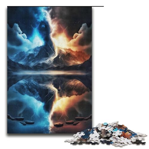 1000-teiliges Puzzle für Erwachsene, EIS und Feuer, Schneeberg, Quizspiel, Stressabbau, schwierige Herausforderung, Größe 38 x 26 cm 1000-teiliges Puzzle für Erwachsene, EIS und Feuer, Schneeberg, Quizspiel, Stressabbau, schwierige Herausforderung, Größe 38 x 26 cm von LLONGKT