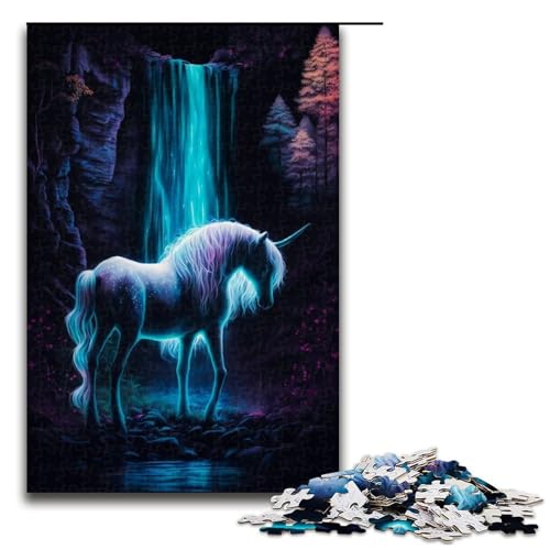 1000-teiliges Puzzle für Erwachsene, Einhorn-Puzzle, Lernspiele, perfekte Dekoration für und Teenager ab 14 Jahren, Größe 50 x 75 cm von LLONGKT