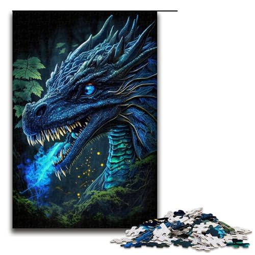 1000-teiliges Puzzle für Erwachsene, Eisdrache-Puzzle für Lernspiele, Herausforderungsspielzeug, Lernspiel für Geburtstag, Weihnachten, Größe 50 x 75 cm 1000-teiliges Puzzle für Erwachsene, Eisdrache-Puzzle für Lernspiele, Herausforderungsspielzeug, Lernspiel für Geburtstag, Weihnachten, Größe 50 x 75 cm von LLONGKT