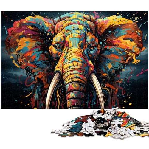 1000-teiliges Puzzle für Erwachsene, Elefanten-Puzzle, Lernspiel, Herausforderung, Spielzeug, Wichtelgeschenke, Größe 50 x 75 cm 1000-teiliges Puzzle für Erwachsene, Elefanten-Puzzle, Lernspiel, Herausforderung, Spielzeug, Wichtelgeschenke, Größe 50 x 75 cm von LLONGKT