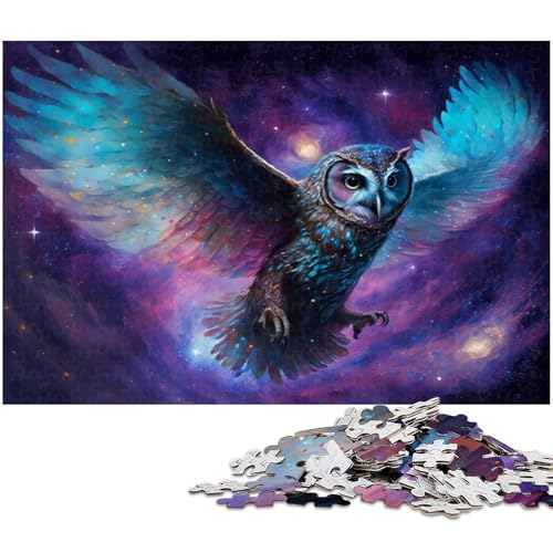 1000-teiliges Puzzle für Erwachsene, Eulennebel, Lernspiel, herausforderndes Spielzeug, ganze Familie, Größe 38 x 26 cm von LLONGKT