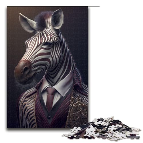 1000-teiliges Puzzle für Erwachsene, Fantasie-Zebra-Kostüm, Puzzle für Teenager, Holzpuzzle, Lernspiele für Erwachsene, Größe 50 x 75 cm 1000-teiliges Puzzle für Erwachsene, Fantasie-Zebra-Kostüm, Puzzle für Teenager, Holzpuzzle, Lernspiele für Erwachsene, Größe 50 x 75 cm von LLONGKT