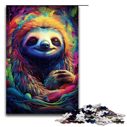 1000-teiliges Puzzle für Erwachsene, Faultier-Puzzle, Lernspiel, Herausforderungsspielzeug, Lernspiel für Geburtstag, Weihnachten, Größe 50 x 75 cm 1000-teiliges Puzzle für Erwachsene, Faultier-Puzzle, Lernspiel, Herausforderungsspielzeug, Lernspiel für Geburtstag, Weihnachten, Größe 50 x 75 cm von LLONGKT