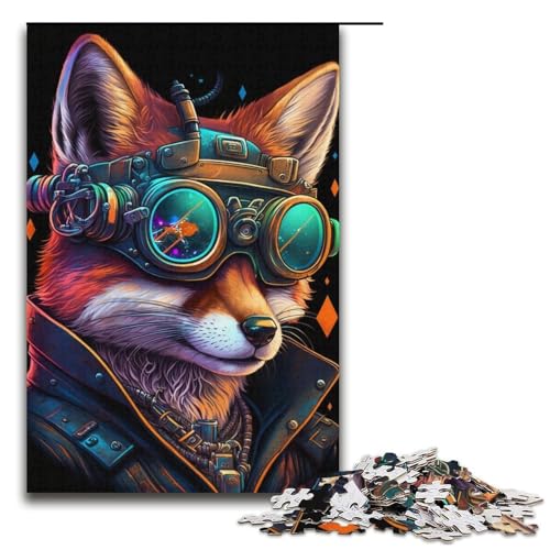1000-teiliges Puzzle für Erwachsene, Fuchs-Puzzle für Erwachsene, Papppuzzle, interessanter Stressabbau, Größe 38 x 26 cm von LLONGKT