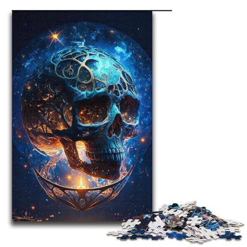 1000-teiliges Puzzle für Erwachsene, Galaxie-Totenkopf-Quizspiel, Stressabbau, schwierige Herausforderung, Größe 38 x 26 cm von LLONGKT