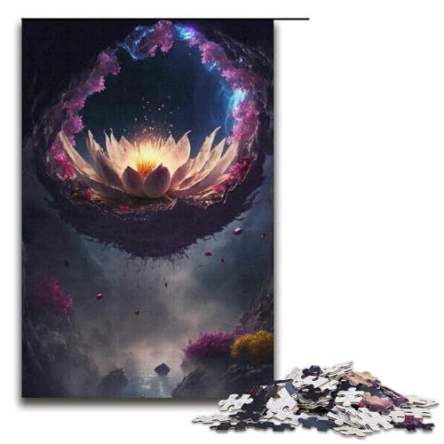 1000-teiliges Puzzle für Erwachsene, Galaxy Art Lotus-Quizspiel, anspruchsvoll zu vervollständigen, Aber unterhaltsam und humorvoll, Größe 38 x 26 cm von LLONGKT