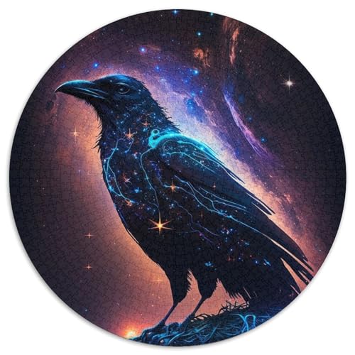 1000-teiliges Puzzle für Erwachsene, Galaxy Crow, schwierige Puzzles für Erwachsene, Weihnachten, Halloween, Muttertag, Neujahr, Ostergeschenk (Größe 67,5 x 67,5 cm) von LLONGKT