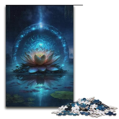 1000-teiliges Puzzle für Erwachsene, Galaxy Fantasy Lotus, Quizspiel, Stressabbau, schwierige Herausforderung, Größe 38 x 26 cm 1000-teiliges Puzzle für Erwachsene, Galaxy Fantasy Lotus, Quizspiel, Stressabbau, schwierige Herausforderung, Größe 38 x 26 cm von LLONGKT