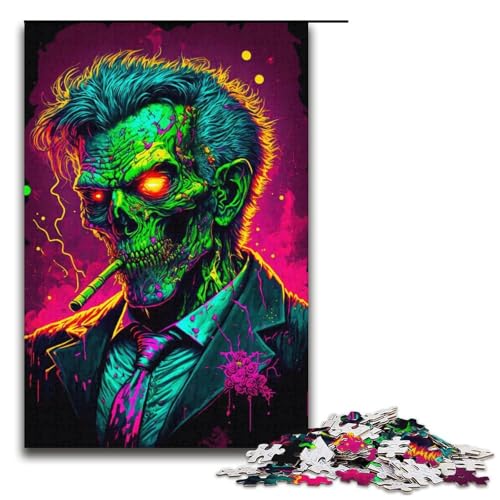 1000-teiliges Puzzle für Erwachsene, Gangster-Zombie im Kostüm, Puzzle, Lernspiele, perfekte Dekoration für Teenager ab 14 Jahren, Größe 38 x 26 cm 1000-teiliges Puzzle für Erwachsene, Gangster-Zombie im Kostüm, Puzzle, Lernspiele, perfekte Dekoration für Teenager ab 14 Jahren, Größe 38 x 26 cm von LLONGKT