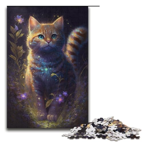 1000-teiliges Puzzle für Erwachsene, Garfield Flower Galaxy Puzzle, Quizspiel, Geburtstagsgeschenk, Geschenke, Wandkunst (Größe 38 x 26 cm) von LLONGKT