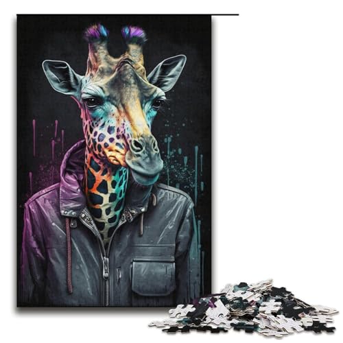 1000-teiliges Puzzle für Erwachsene, Giraffen-Denkspiel, ganze Familie, Größe 38 x 26 cm 1000-teiliges Puzzle für Erwachsene, Giraffen-Denkspiel, ganze Familie, Größe 38 x 26 cm von LLONGKT