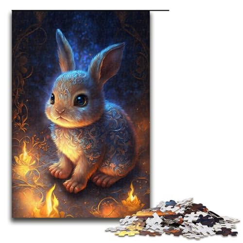 1000-teiliges Puzzle für Erwachsene, Hasenspielzeug, Denkspiel, Herausforderung für die Gehirnintelligenz, süchtig machendes Spielzeug (Größe 50 x 75 cm) von LLONGKT