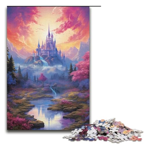 1000-teiliges Puzzle für Erwachsene, Himmelslandschaft, Fantasiefarben, Puzzle für Teenager, Papppuzzle, Dekomprimieren, intellektuelles Lernspielzeug, Größe 38 x 26 cm von LLONGKT