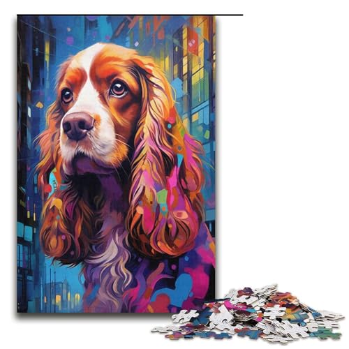 1000-teiliges Puzzle für Erwachsene, Hundepuzzle, Lernspiele, Wichtelgeschenke für Teenager ab 14 Jahren (Größe 38 x 26 cm) von LLONGKT
