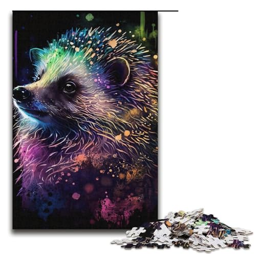 1000-teiliges Puzzle für Erwachsene, Igel-Graffiti-Puzzle, Lernspiel, Herausforderungsspielzeug, Lernspiel für Geburtstag, Weihnachten, Größe 38 x 26 cm 1000-teiliges Puzzle für Erwachsene, Igel-Graffiti-Puzzle, Lernspiel, Herausforderungsspielzeug, Lernspiel für Geburtstag, Weihnachten, Größe 38 x 26 cm von LLONGKT