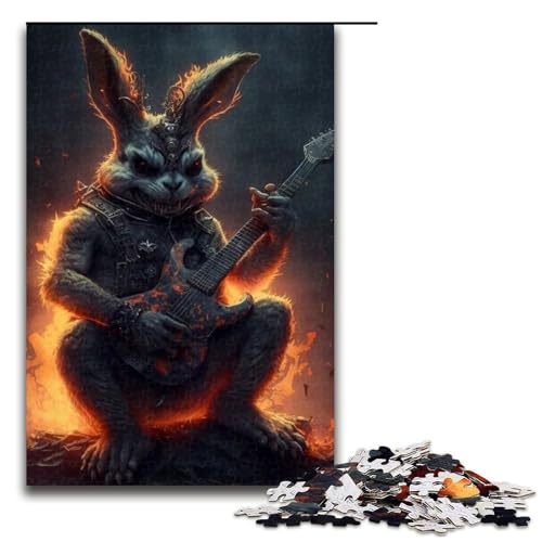 1000-teiliges Puzzle für Erwachsene, Kaninchen-Gitarre, Puzzle für Erwachsene, Holzpuzzle, Lernspiel, Herausforderungsspielzeug, Größe 50 x 75 cm 1000-teiliges Puzzle für Erwachsene, Kaninchen-Gitarre, Puzzle für Erwachsene, Holzpuzzle, Lernspiel, Herausforderungsspielzeug, Größe 50 x 75 cm von LLONGKT