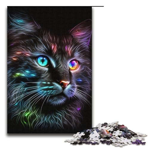 1000-teiliges Puzzle für Erwachsene, Katzen-Puzzle, Lernspiel, Herausforderungsspielzeug, Lernspiel für Geburtstag, Weihnachten, Größe 38 x 26 cm 1000-teiliges Puzzle für Erwachsene, Katzen-Puzzle, Lernspiel, Herausforderungsspielzeug, Lernspiel für Geburtstag, Weihnachten, Größe 38 x 26 cm von LLONGKT