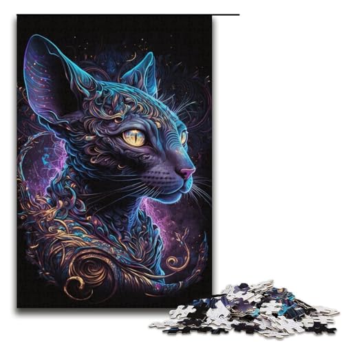 1000-teiliges Puzzle für Erwachsene, Katzen-Puzzle, Lernspiel, Herausforderungsspielzeug, Lernspiel für Geburtstag, Weihnachten, Größe 38 x 26 cm 1000-teiliges Puzzle für Erwachsene, Katzen-Puzzle, Lernspiel, Herausforderungsspielzeug, Lernspiel für Geburtstag, Weihnachten, Größe 38 x 26 cm von LLONGKT