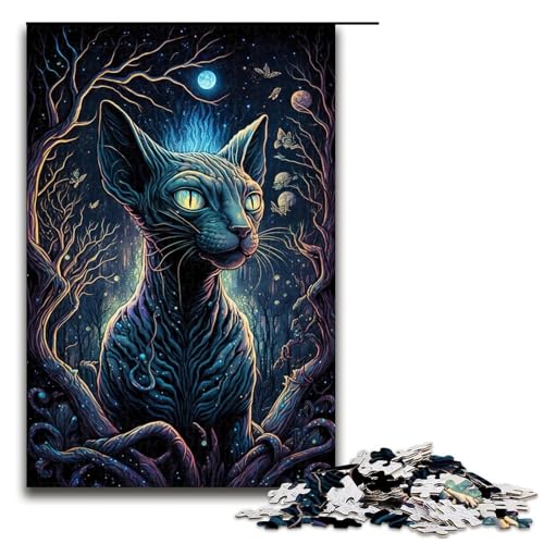 1000-teiliges Puzzle für Erwachsene, Katzen-Puzzle, Lernspiel, Herausforderungsspielzeug, Lernspiel für Geburtstag, Weihnachten, Größe 50 x 75 cm 1000-teiliges Puzzle für Erwachsene, Katzen-Puzzle, Lernspiel, Herausforderungsspielzeug, Lernspiel für Geburtstag, Weihnachten, Größe 50 x 75 cm von LLONGKT